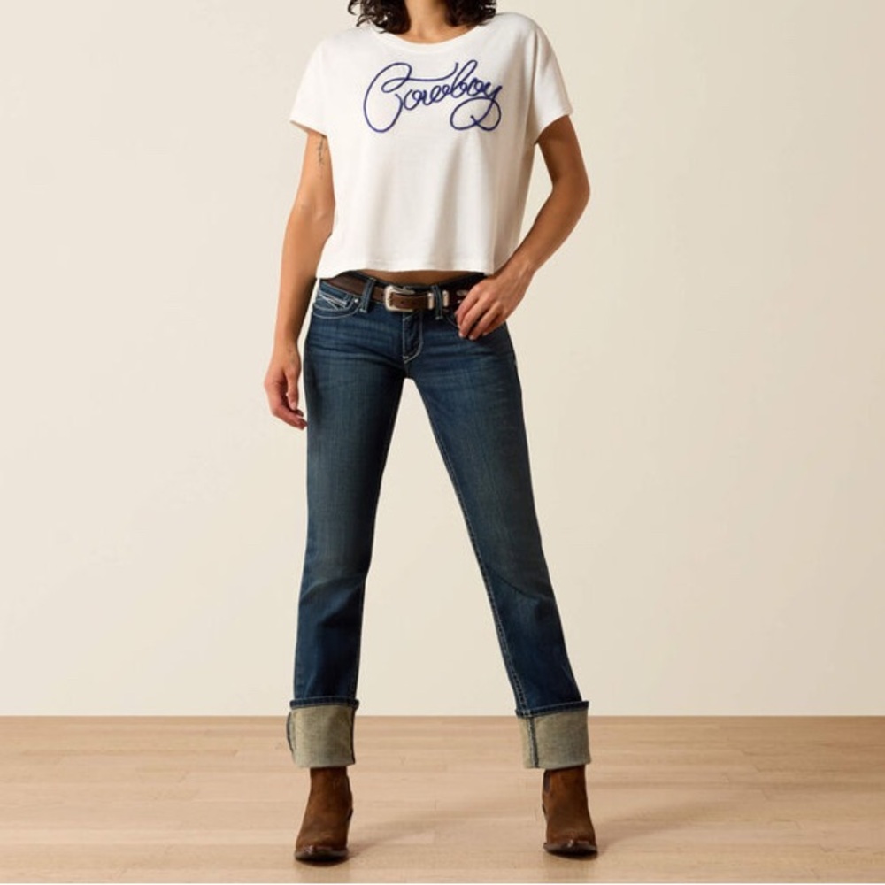 Arita Real Straight Icon Midrise Denim Jeans Western 33L Cowgirl Western bootcut
